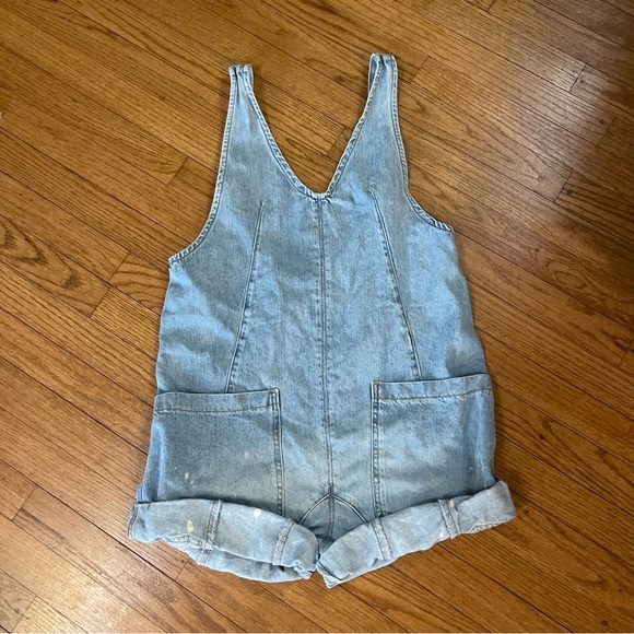 Free people we the free high roller shortall overalls color “bright eyes” xsmall - Picture 6 of 12